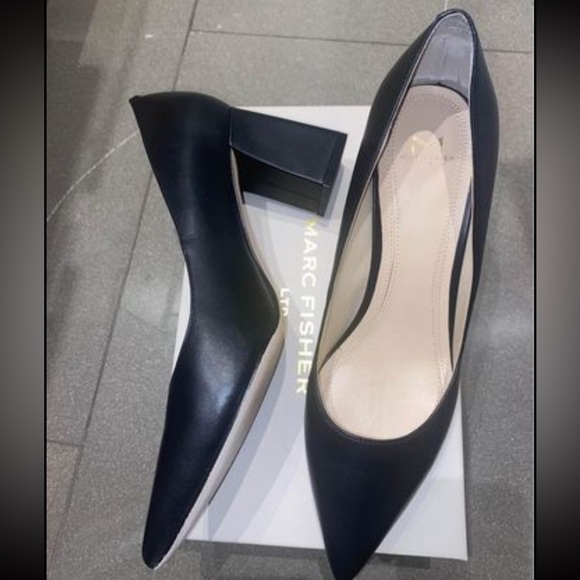 Leather block heels - Picture 1 of 4